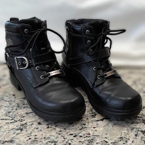 Harley Davidson Black Leather Boots
